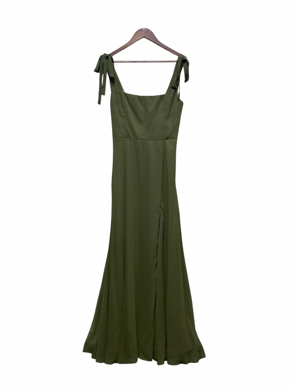 Lulus Love Me Forever Olive Green Square Neck Maxi Dress Size M NWT - Picture 4 of 10